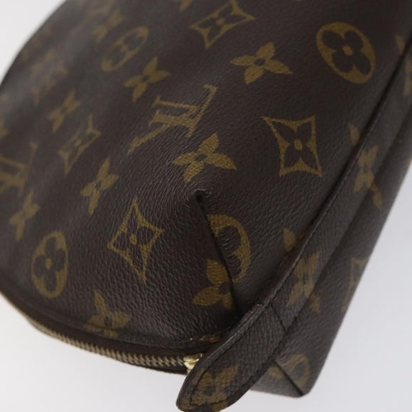 LOUIS VUITTON Monogram Trousse Demi Ronde Cosmetic Pouch M47520 LV Auth 126544