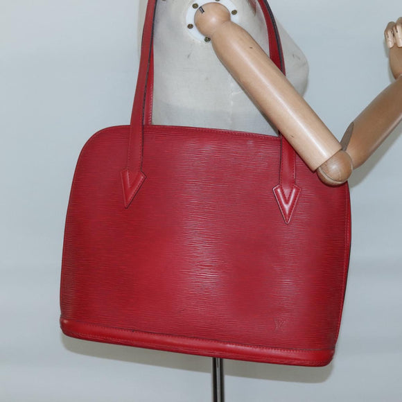 LOUIS VUITTON Epi Lussac Shoulder Bag Red M52287 LV Auth 126548