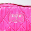 CHANEL Matelasse Clutch Bag Caviar Skin Pink Silver CC Auth 126556M-10