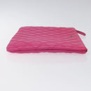 CHANEL Matelasse Clutch Bag Caviar Skin Pink Silver CC Auth 126556M-3