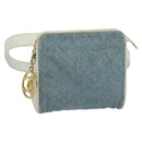 CHANEL Matelasse Waist Bag Denim Blue Gold CC Auth 126559-1
