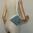 CHANEL Matelasse Waist Bag Denim Blue Gold CC Auth 126559-23