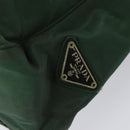 PRADA Shoulder Bag Nylon Plastic Green Silver Auth 126560-14