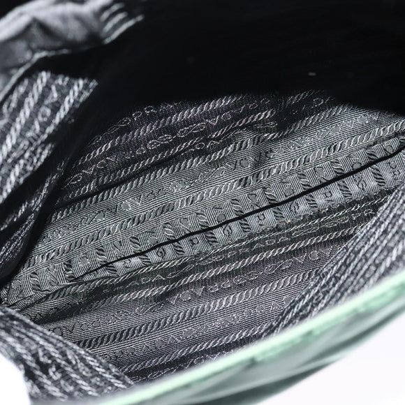 PRADA Shoulder Bag Nylon Plastic Green Silver Auth 126560