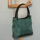 PRADA Shoulder Bag Nylon Plastic Green Silver Auth 126560-22