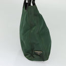 PRADA Shoulder Bag Nylon Plastic Green Silver Auth 126560-4