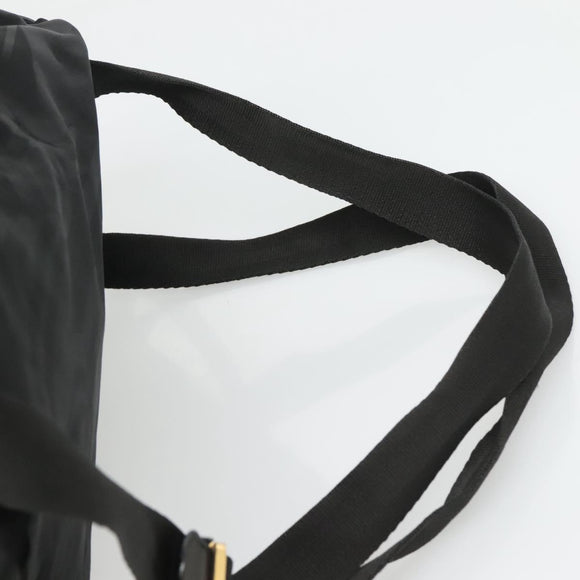 Salvatore Ferragamo Backpack Nylon Black Gold Auth 126564