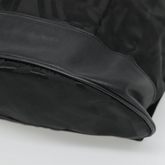 Salvatore Ferragamo Backpack Nylon Black Gold Auth 126564