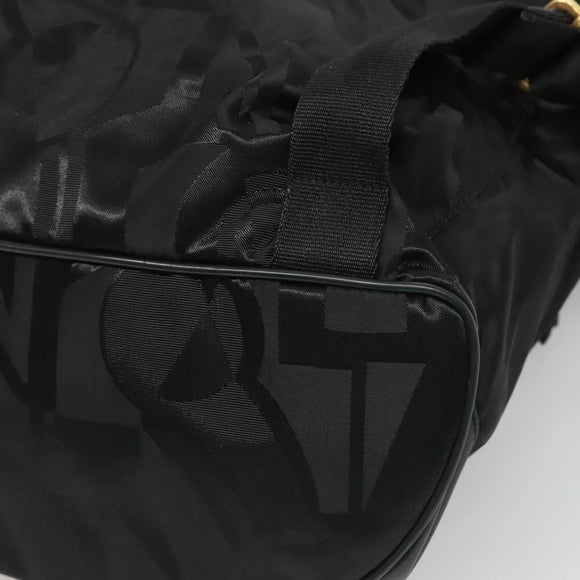 Salvatore Ferragamo Backpack Nylon Black Gold Auth 126564