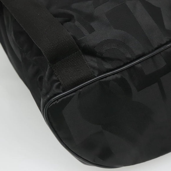 Salvatore Ferragamo Backpack Nylon Black Gold Auth 126564