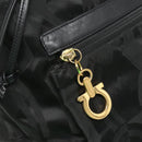 Salvatore Ferragamo Backpack Nylon Black Gold Auth 126564-18