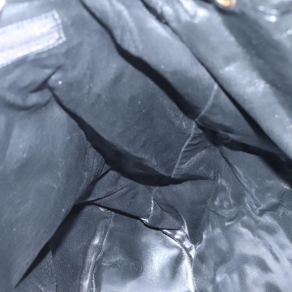 Salvatore Ferragamo Backpack Nylon Black Gold Auth 126564