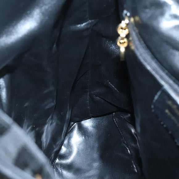 Salvatore Ferragamo Backpack Nylon Black Gold Auth 126564