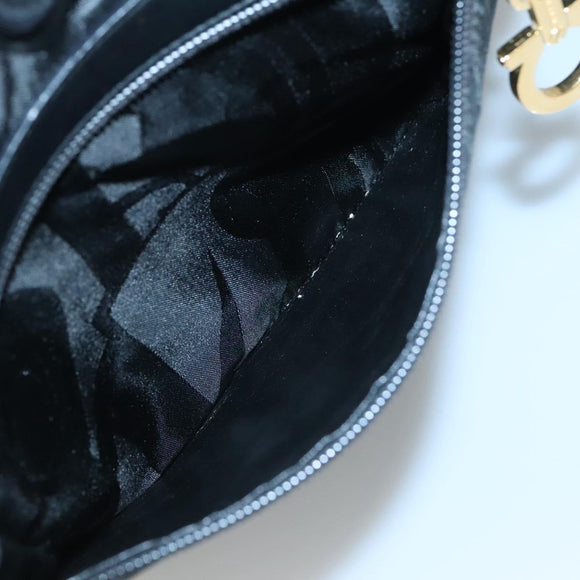 Salvatore Ferragamo Backpack Nylon Black Gold Auth 126564