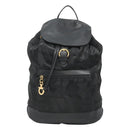 Salvatore Ferragamo Backpack Nylon Black Gold Auth 126564-13