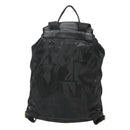 Salvatore Ferragamo Backpack Nylon Black Gold Auth 126564-2
