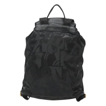 Salvatore Ferragamo Backpack Nylon Black Gold Auth 126564 - 0