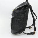Salvatore Ferragamo Backpack Nylon Black Gold Auth 126564-4
