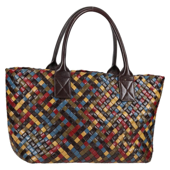 BOTTEGA VENETA INTRECCIATO Tote Bag Leather Brown Auth 126566V