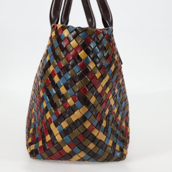 BOTTEGA VENETA INTRECCIATO Tote Bag Leather Brown Auth 126566V