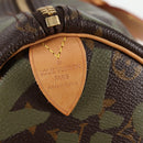 LOUIS VUITTON Monogram Graffiti Keepall 50 Boston Bag Khaki M92196 Auth 126567SM-17