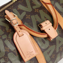 LOUIS VUITTON Monogram Graffiti Keepall 50 Boston Bag Khaki M92196 Auth 126567SM-18