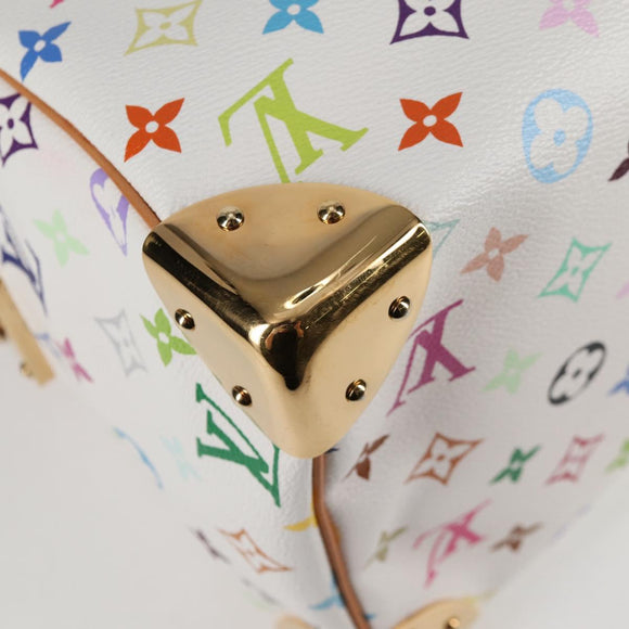 LOUIS VUITTON Monogram Multicolor Speedy 30 Hand Bag White M92643 Auth 126568V