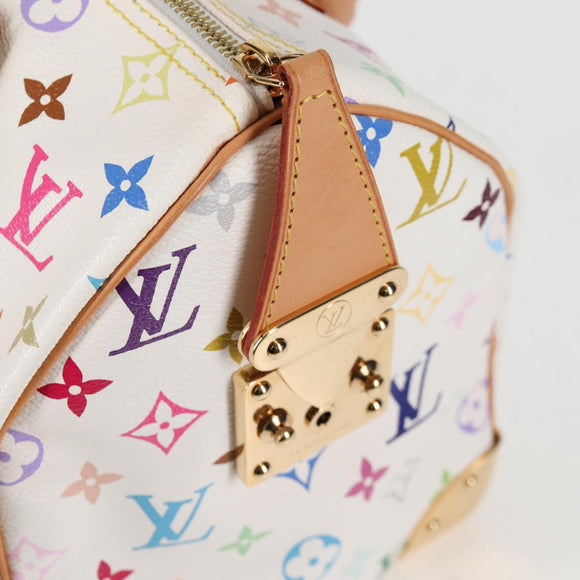 LOUIS VUITTON Monogram Multicolor Speedy 30 Hand Bag White M92643 Auth 126568V