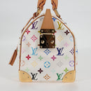 LOUIS VUITTON Monogram Multicolor Speedy 30 Hand Bag White M92643 Auth 126568V-3