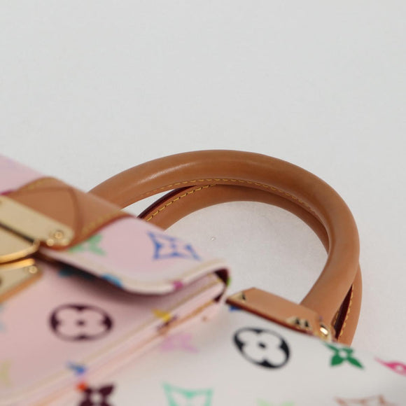 LOUIS VUITTON Monogram Multicolor Speedy 30 Hand Bag White M92643 Auth 126568V