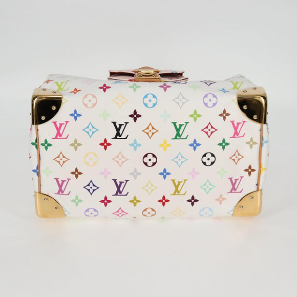 LOUIS VUITTON Monogram Multicolor Speedy 30 Hand Bag White M92643 Auth 126568V