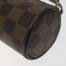 LOUIS VUITTON Damier Ebene Papillon Pouch LV Auth 126574V-16