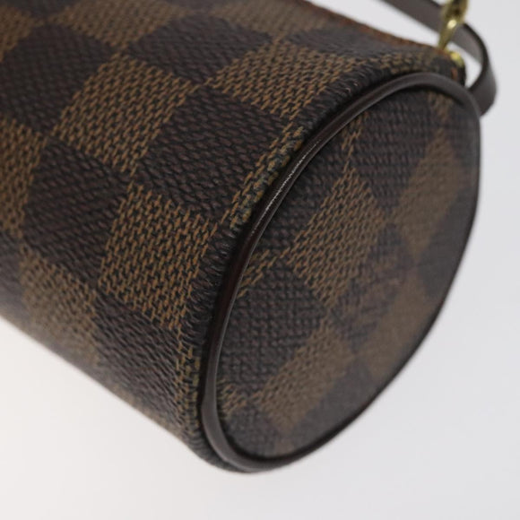LOUIS VUITTON Damier Ebene Papillon Pouch LV Auth 126574V
