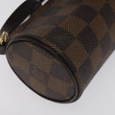 LOUIS VUITTON Damier Ebene Papillon Pouch LV Auth 126574V-17