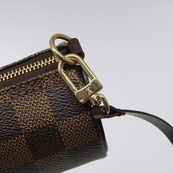 LOUIS VUITTON Damier Ebene Papillon Pouch LV Auth 126574V