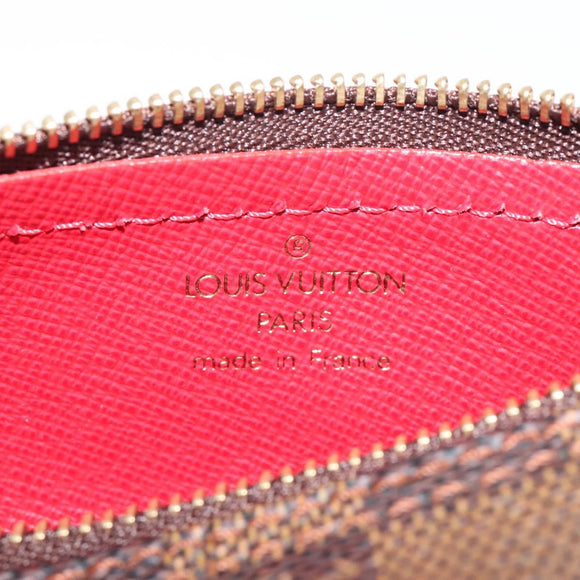 LOUIS VUITTON Damier Ebene Papillon Pouch LV Auth 126574V