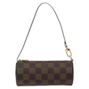LOUIS VUITTON Damier Ebene Papillon Pouch LV Auth 126574V-13