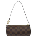 LOUIS VUITTON Damier Ebene Papillon Pouch LV Auth 126574V-2