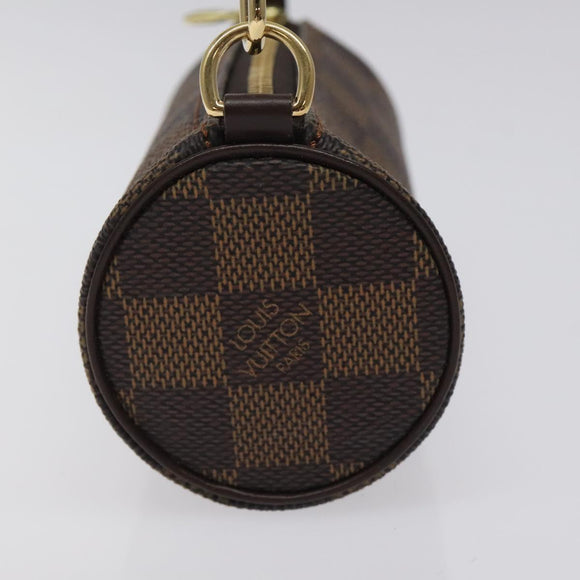 LOUIS VUITTON Damier Ebene Papillon Pouch LV Auth 126574V