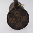 LOUIS VUITTON Damier Ebene Papillon Pouch LV Auth 126574V-4