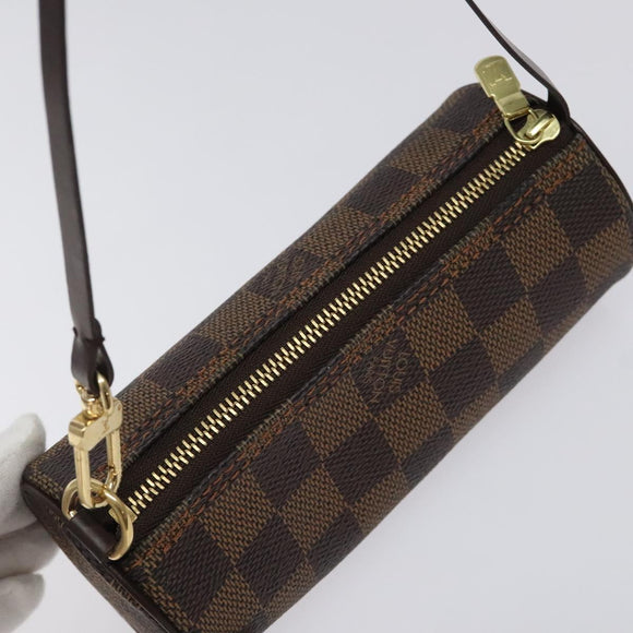 LOUIS VUITTON Damier Ebene Papillon Pouch LV Auth 126574V