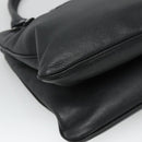 Salvatore Ferragamo Gancini Hand Bag Leather Black Silver Auth 126582-16