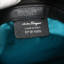 Salvatore Ferragamo Gancini Hand Bag Leather Black Silver Auth 126582-12