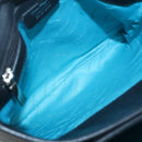 Salvatore Ferragamo Gancini Hand Bag Leather Black Silver Auth 126582-10