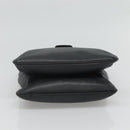 Salvatore Ferragamo Gancini Hand Bag Leather Black Silver Auth 126582-5