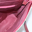 BURBERRY Nova Check Tote Bag Canvas Beige Red gold Auth 126583-18