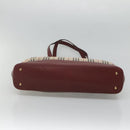 BURBERRY Nova Check Tote Bag Canvas Beige Red gold Auth 126583-5