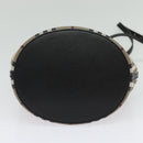 BURBERRY Nova Check Shoulder Bag PVC Beige Gold Auth 126584-9