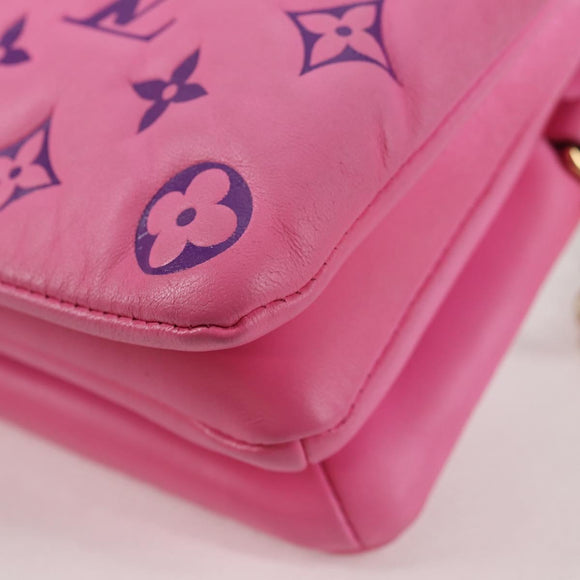 LOUIS VUITTON Monogram Pochette Coussin Shoulder Bag Pink M80745 LV Auth 126599SAM