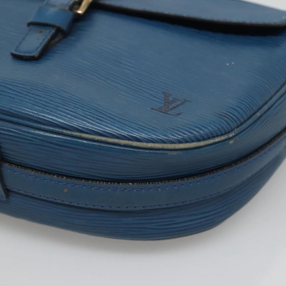 LOUIS VUITTON Epi June Feuille Shoulder Bag Blue M52155 LV Auth 126600